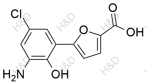 5-(3-氨基-5-氯-2-羟基苯基)呋喃-2-羧酸